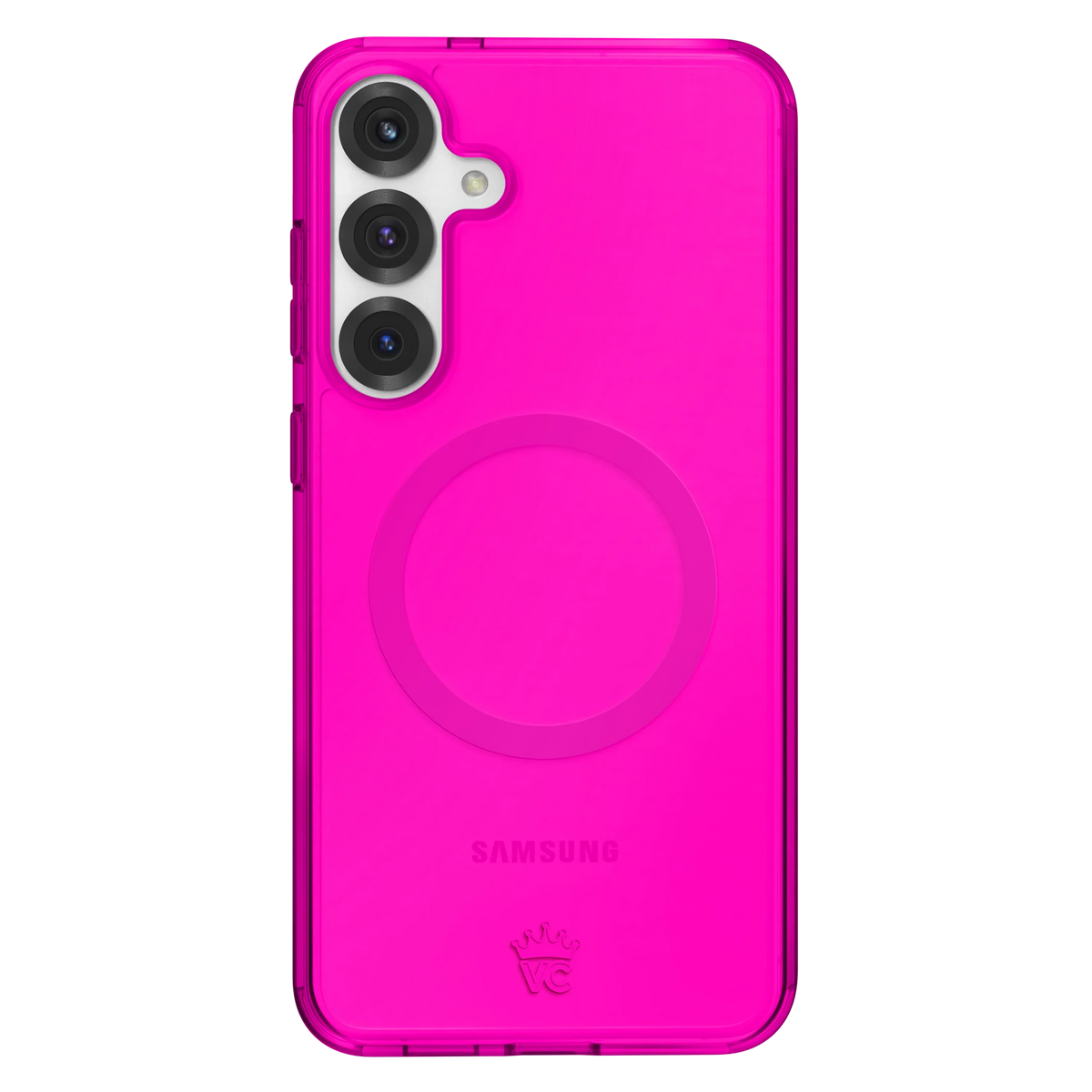 Neon Pink Clear Samsung Case