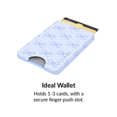 Lovely Blue Bows MagSafe Wallet