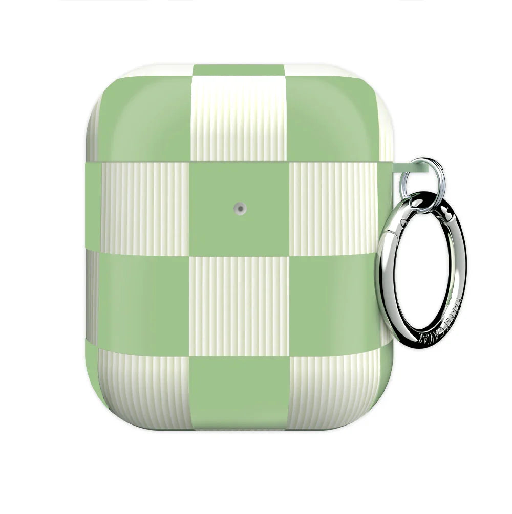 Pistachio Vibe Checkered AirPod Case