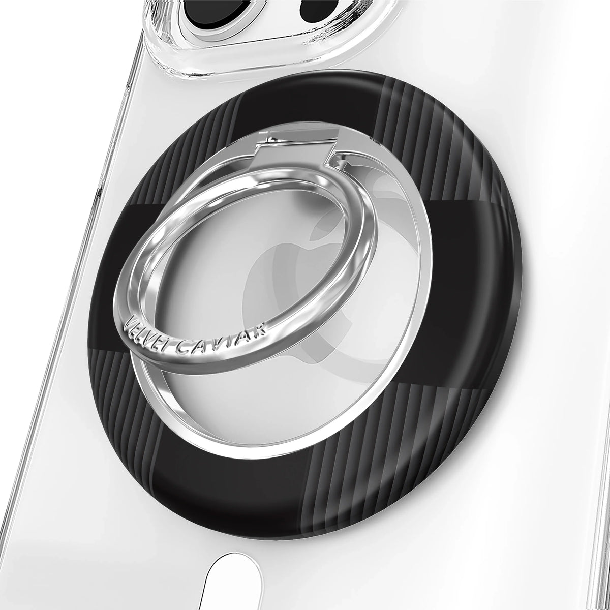 Noir Vibe Checkered MagSafe Grip Ring