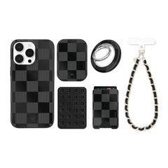 Noir Vibe Checkered iPhone Bundle Set