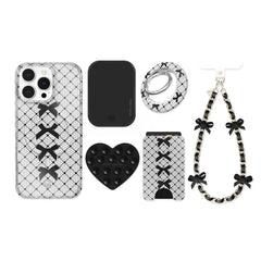 Lacy Black Bows iPhone Bundle Set
