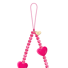Hot Pink Heart Phone Charm