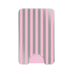 Pink Chrome Stripes MagSafe Wallet