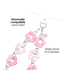 Pink Blossom Chain Phone Charm