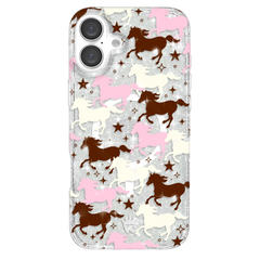 Pink Pony Glitter iPhone Case