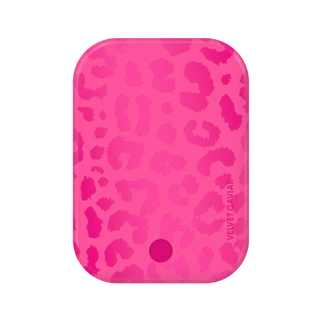Even Hotter Pink Leopard Portable MagSafe Charger Power Pack