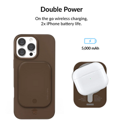 Espresso Brown Portable MagSafe Charger Power Pack