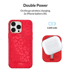 Red Hot Leopard Portable MagSafe Charger Power Pack