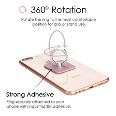 Dusty Rose Chrome Floral Phone Ring