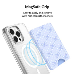 Lovely Blue Bows MagSafe Wallet