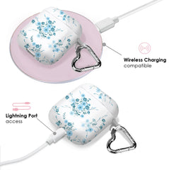 French Blue Floral AirPod Case