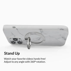 White Marble MagSafe Grip Ring