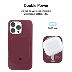 Burgundy 1990 Portable MagSafe Charger Power Pack