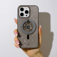 Grey Stardust Glitter MagSafe Grip Ring