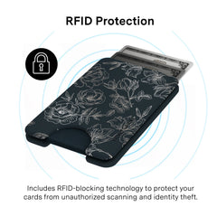 Floral Rose Gold Chrome MagSafe Wallet
