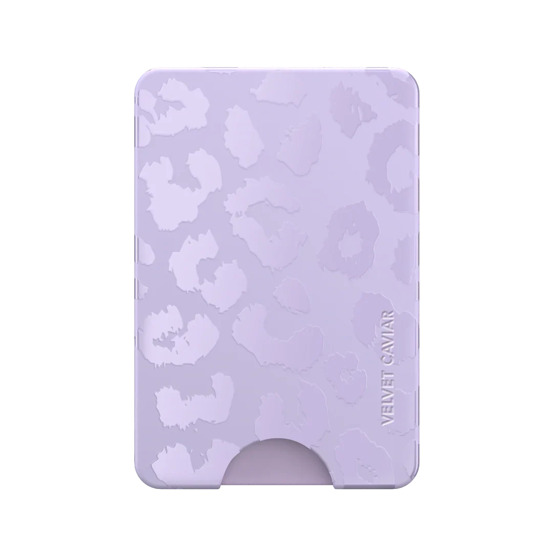 Lilac Leopard MagSafe Wallet