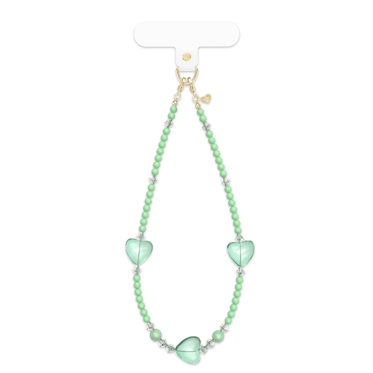 Green Heart Phone Charm