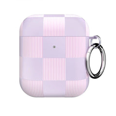 Lilac Vibe Checkered AirPod Case