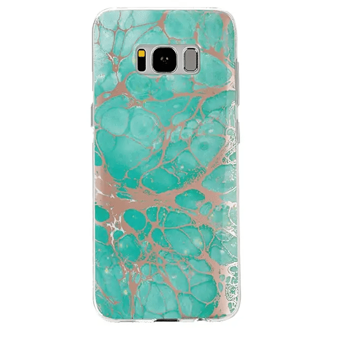 Turquoise Rose Gold Chrome Samsung Galaxy Case