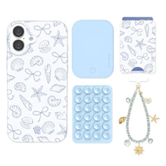 Coastal Seashells iPhone Bundle Set - Wallet