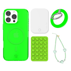 Neon Green iPhone Bundle Set - Grip