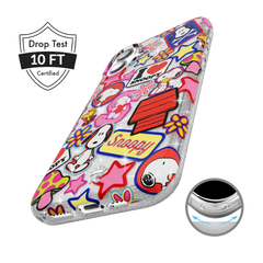 Snoopy Patchwork Glitter iPhone Case