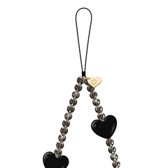 Black Heart Phone Charm