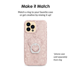 Nude Leopard Phone Ring
