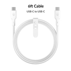 White Fast Charging Cable, 6ft USB-C