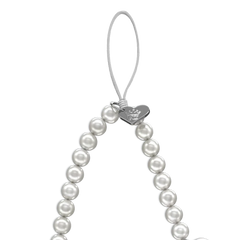 Vintage Pearl Heart Phone Charm