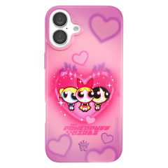 The Powerpuff Girls Airbrush Hearts iPhone Case