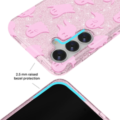 Ghosted Pink Glitter Samsung Case