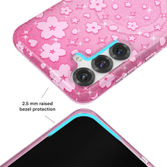 Cherry Blossom Glitter Samsung Case