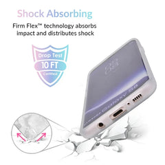 White Marble Silver Chrome Samsung Galaxy Case