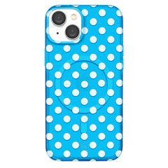 Aquamarine Polka Dot iPhone Case