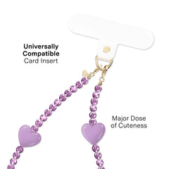 Purple Heart Phone Charm