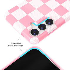 Pink Vibe Checkered Samsung Case