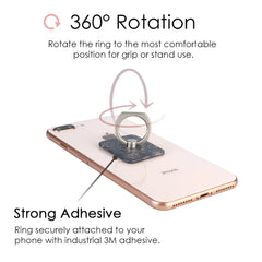 Rose Gold Chrome Floral Phone Ring