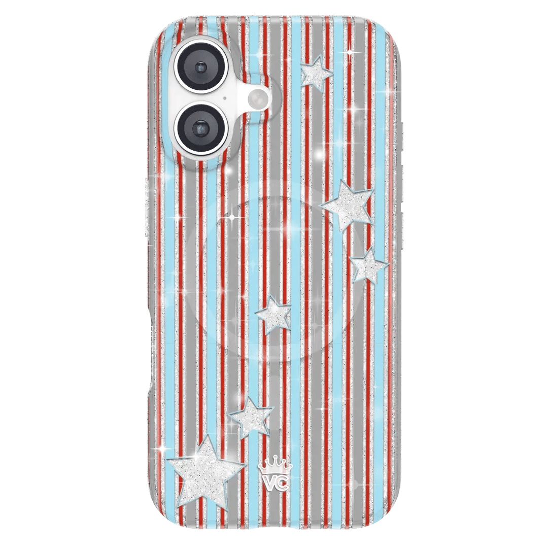 Stars & Stripes Glitter iPhone Case