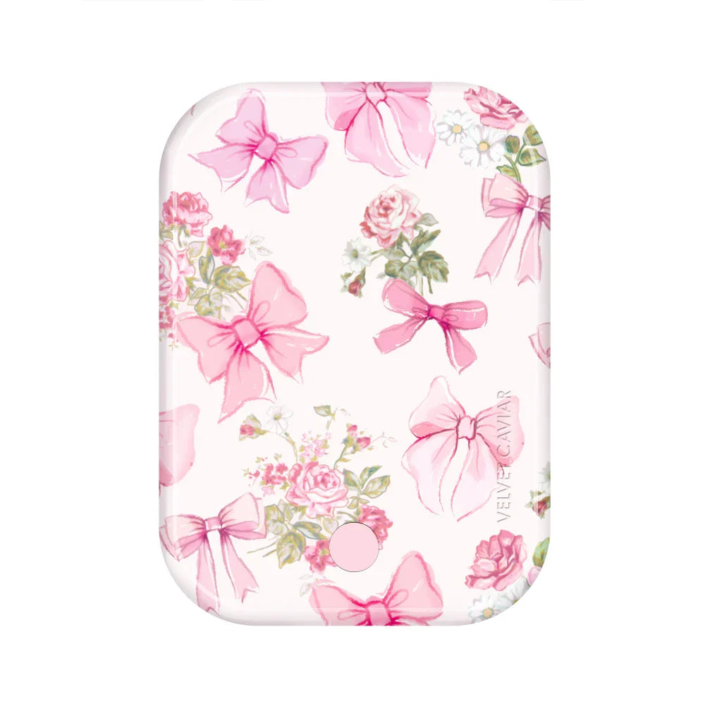 Posie Pink Bow Portable MagSafe Charger Power Pack