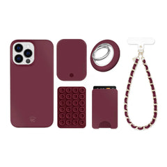 Burgundy 1990 iPhone Bundle Set