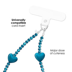 Navy Heart Phone Charm