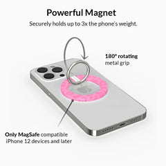 Hot Pink Leopard MagSafe Grip Ring