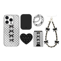 Lacy Black Bows iPhone Bundle Set