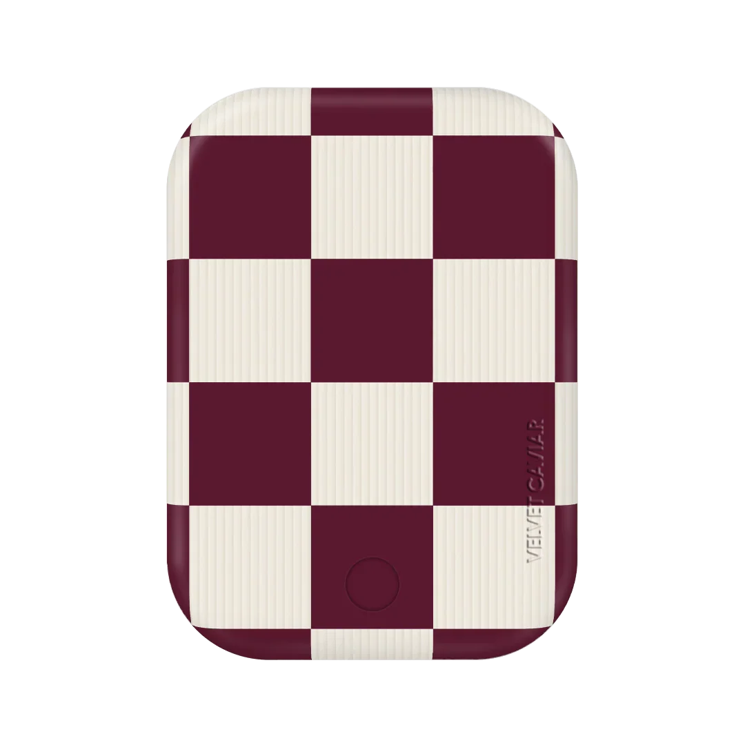 Burgundy Vibe Checker Portable MagSafe Charger Power Pack