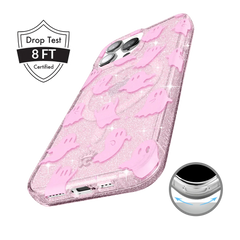 Ghosted Pink Glitter iPhone Case