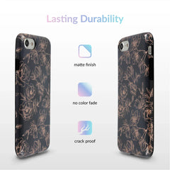 Floral Rose Gold Chrome iPhone Case