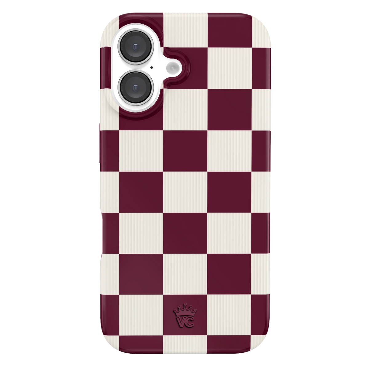 Burgundy Vibe Check iPhone Case