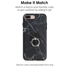 Black Marble Phone Ring